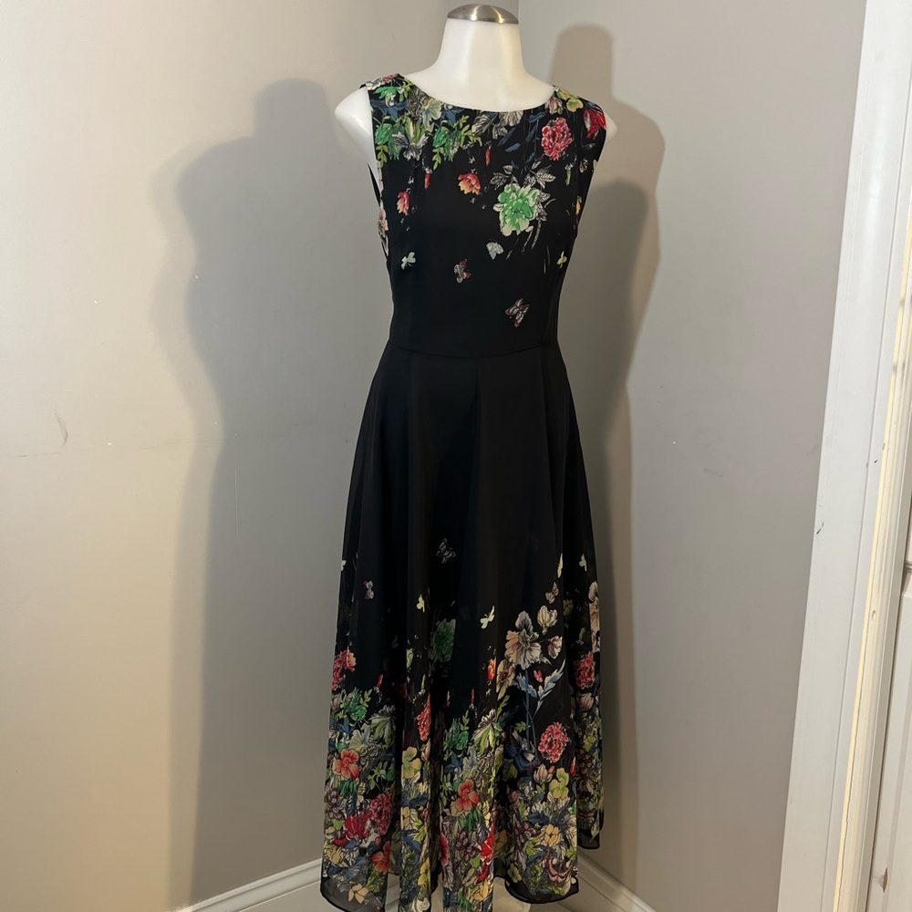 Black A-line Cocktail Dress with Asymmetrical Neckline